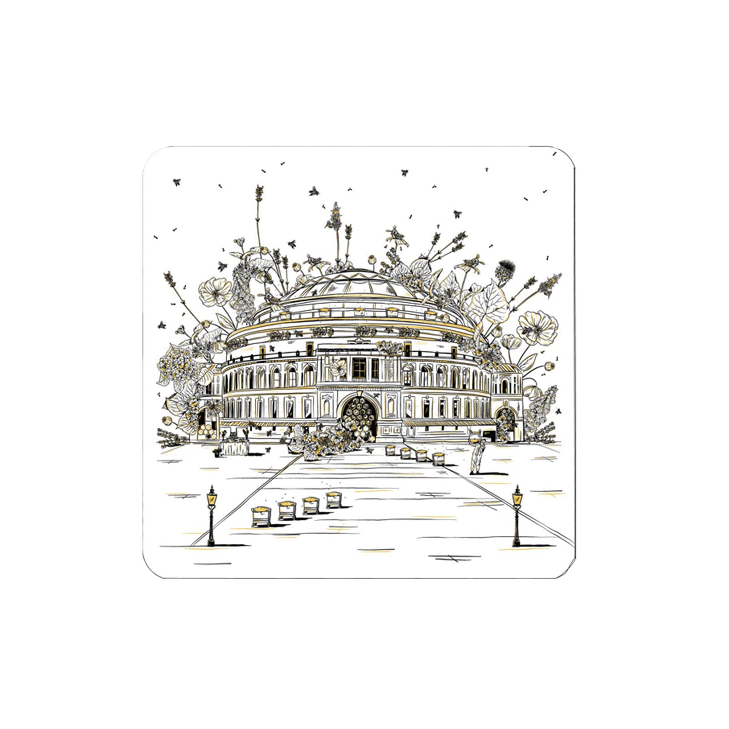 Bees at the Hall Coaster - Set of 4