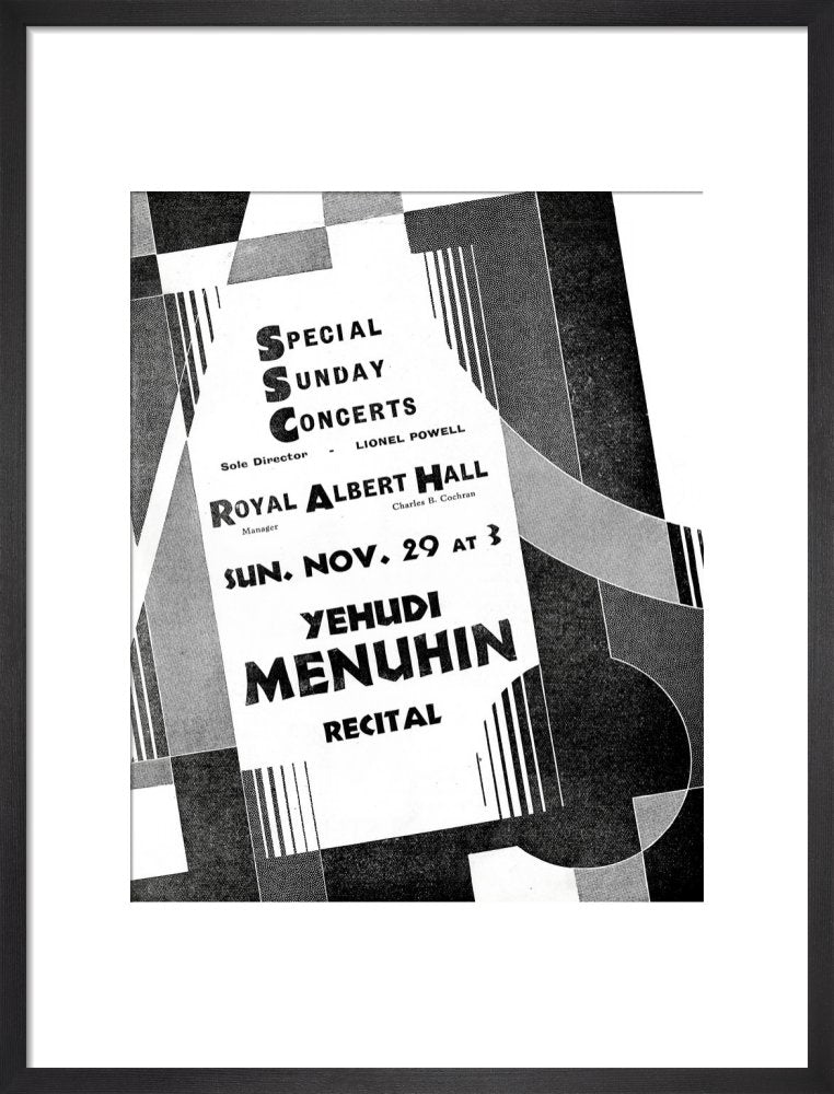 Programme for Special Sunday Concerts (1931-1932 Season) - Yehudi Menuhin, 29 November 1931 - Royal Albert Hall