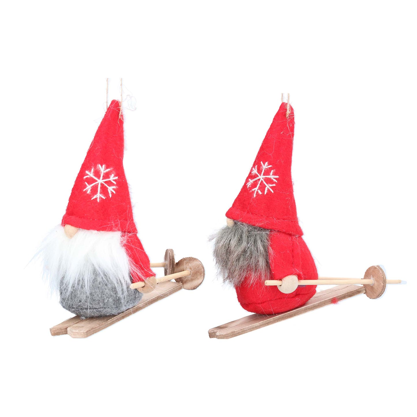 Fabric Nordic Santa on Skis