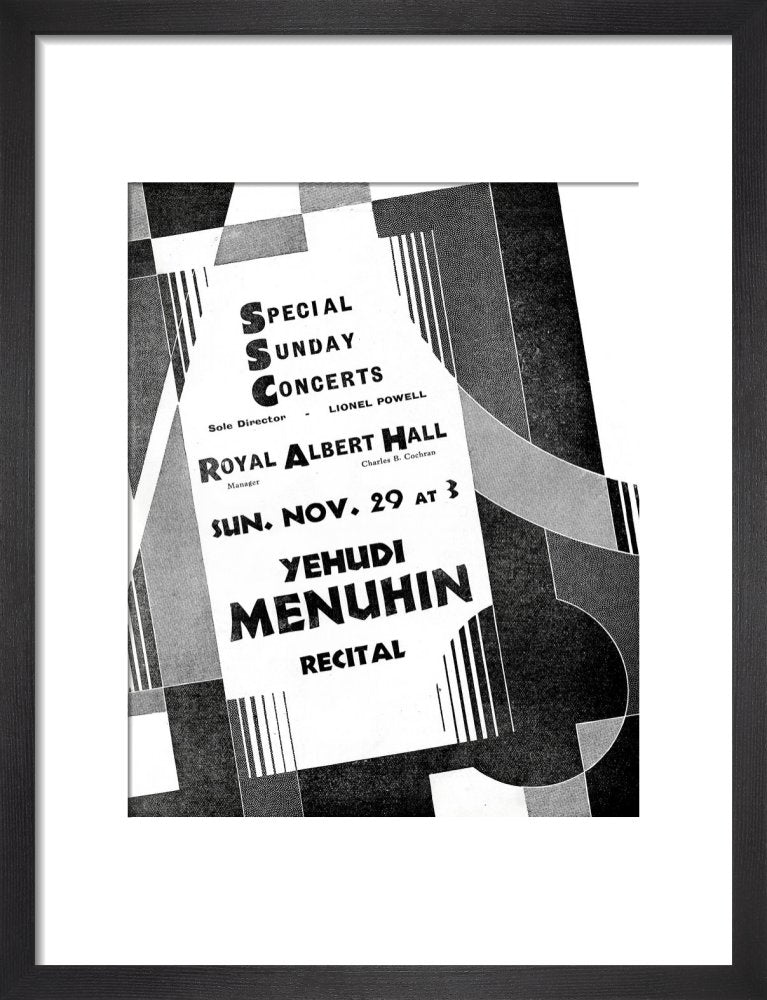 Programme for Special Sunday Concerts (1931-1932 Season) - Yehudi Menuhin, 29 November 1931 - Royal Albert Hall