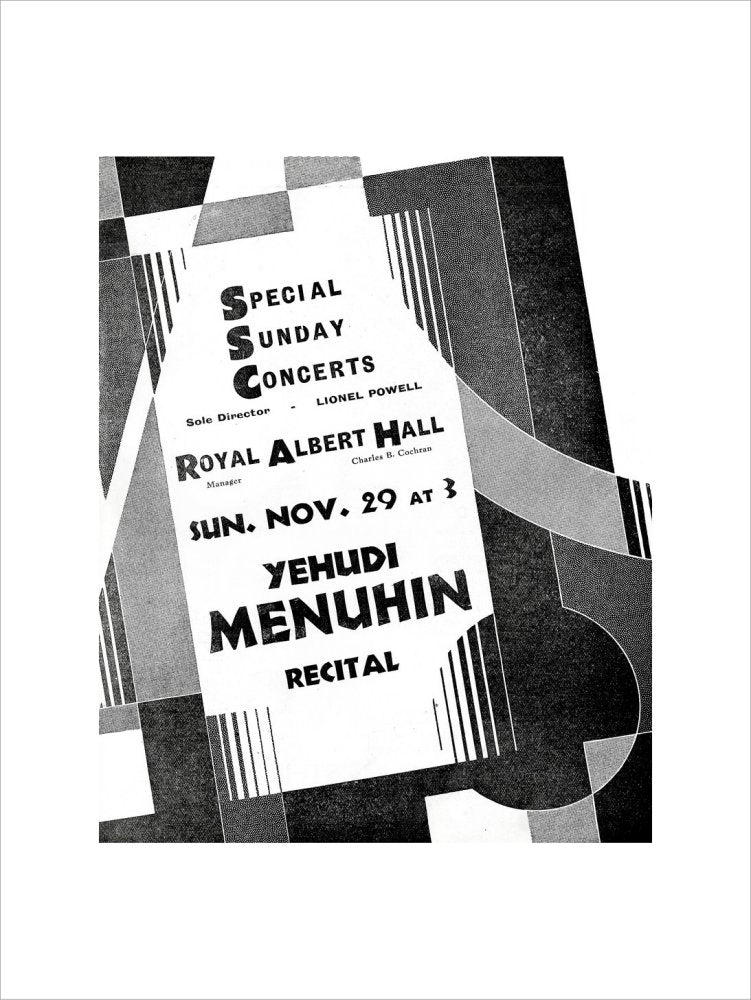 Programme for Special Sunday Concerts (1931-1932 Season) - Yehudi Menuhin, 29 November 1931 - Royal Albert Hall