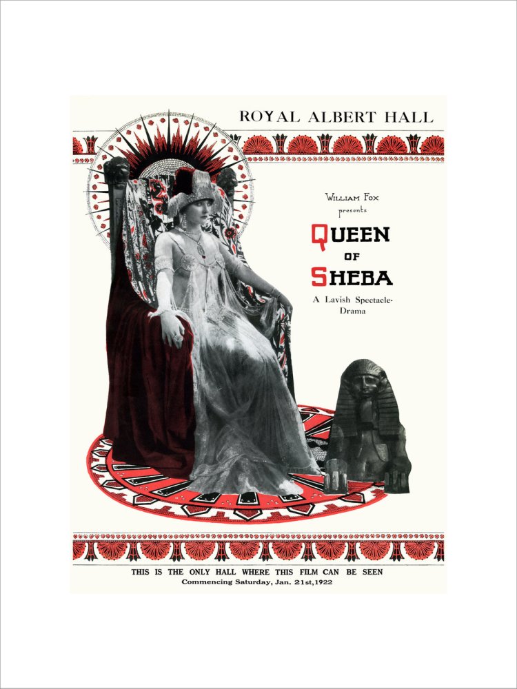 Programme for William Fox Presents 'Queen of Sheba' - A Lavish Spectacle-Drama, 21-27 January 1922 - Royal Albert Hall