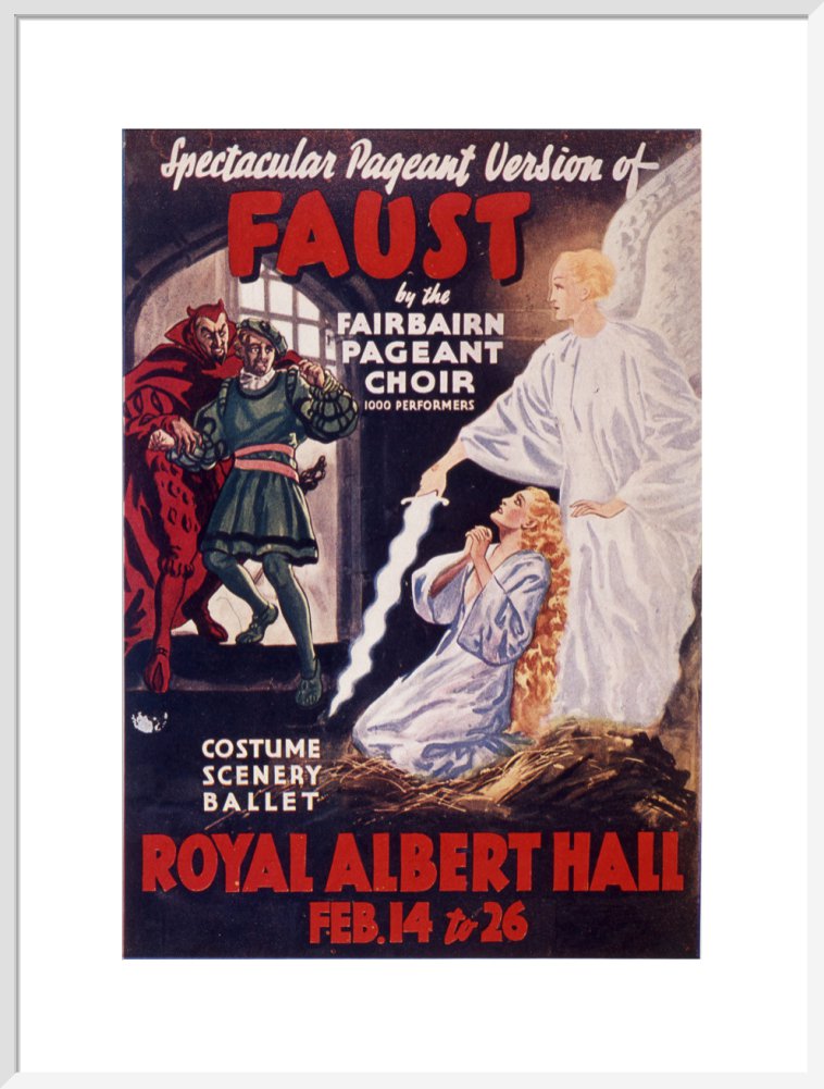 Programme for Gounod's 'Faust', 14-26 February 1938 - Royal Albert Hall