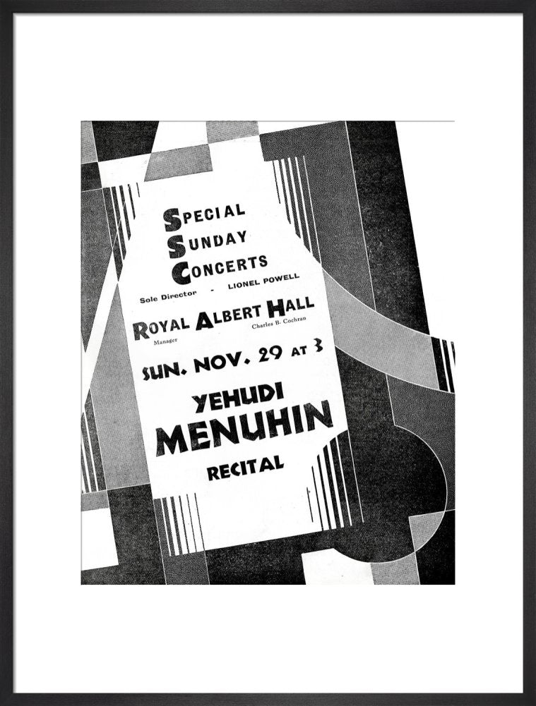 Programme for Special Sunday Concerts (1931-1932 Season) - Yehudi Menuhin, 29 November 1931 - Royal Albert Hall