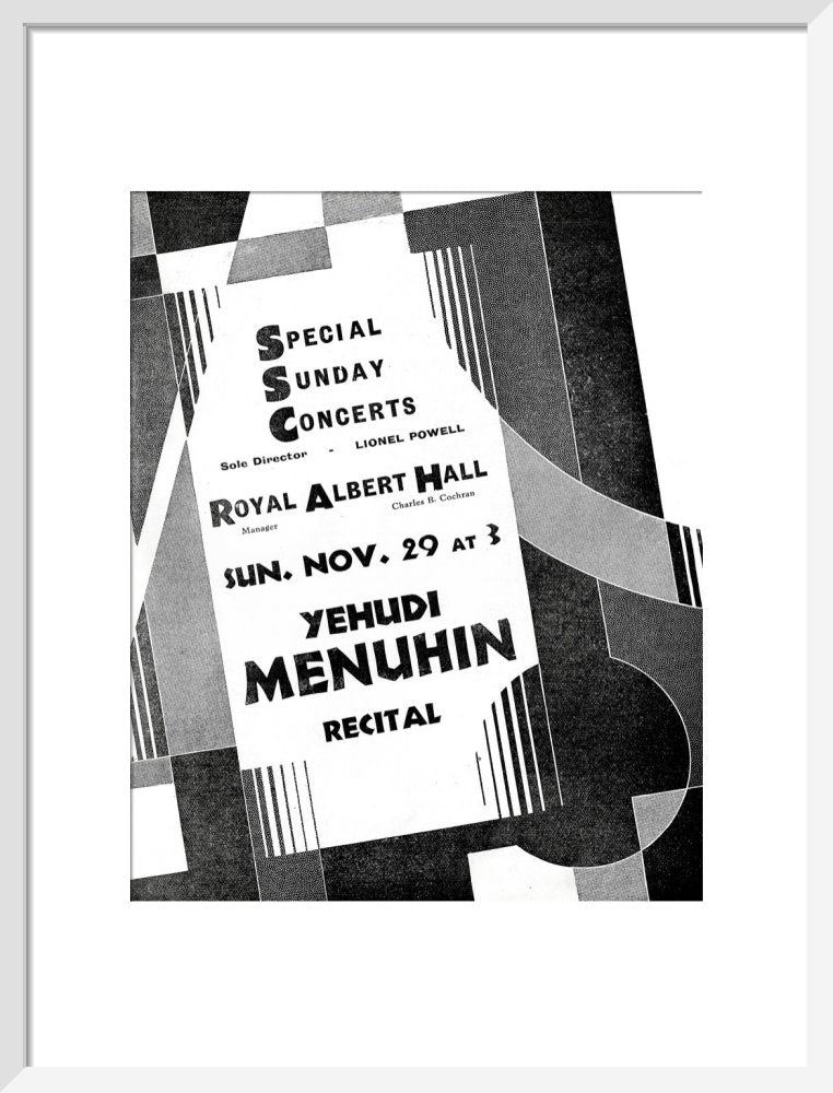 Programme for Special Sunday Concerts (1931-1932 Season) - Yehudi Menuhin, 29 November 1931 - Royal Albert Hall