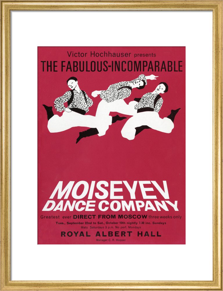 Handbill from Moiseyev Dance Company, 22 September - 10 October 1964 - Royal Albert Hall