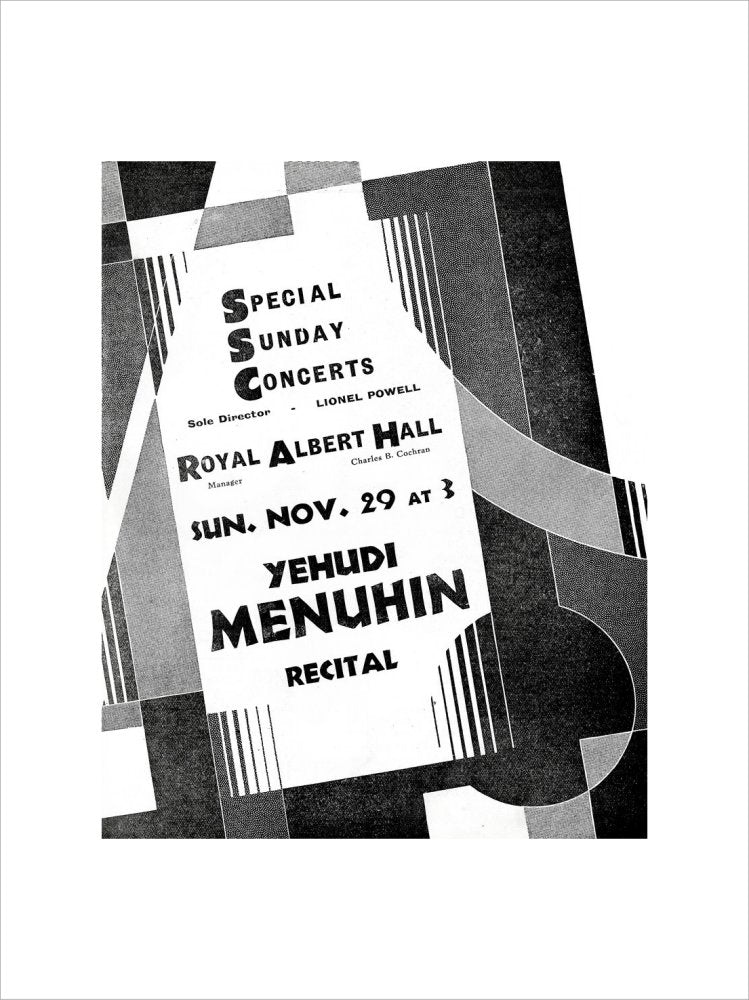 Programme for Special Sunday Concerts (1931-1932 Season) - Yehudi Menuhin, 29 November 1931 - Royal Albert Hall