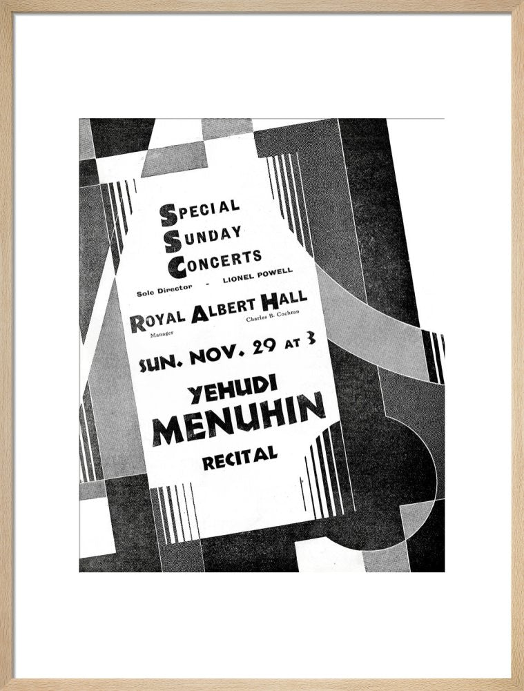 Programme for Special Sunday Concerts (1931-1932 Season) - Yehudi Menuhin, 29 November 1931 - Royal Albert Hall