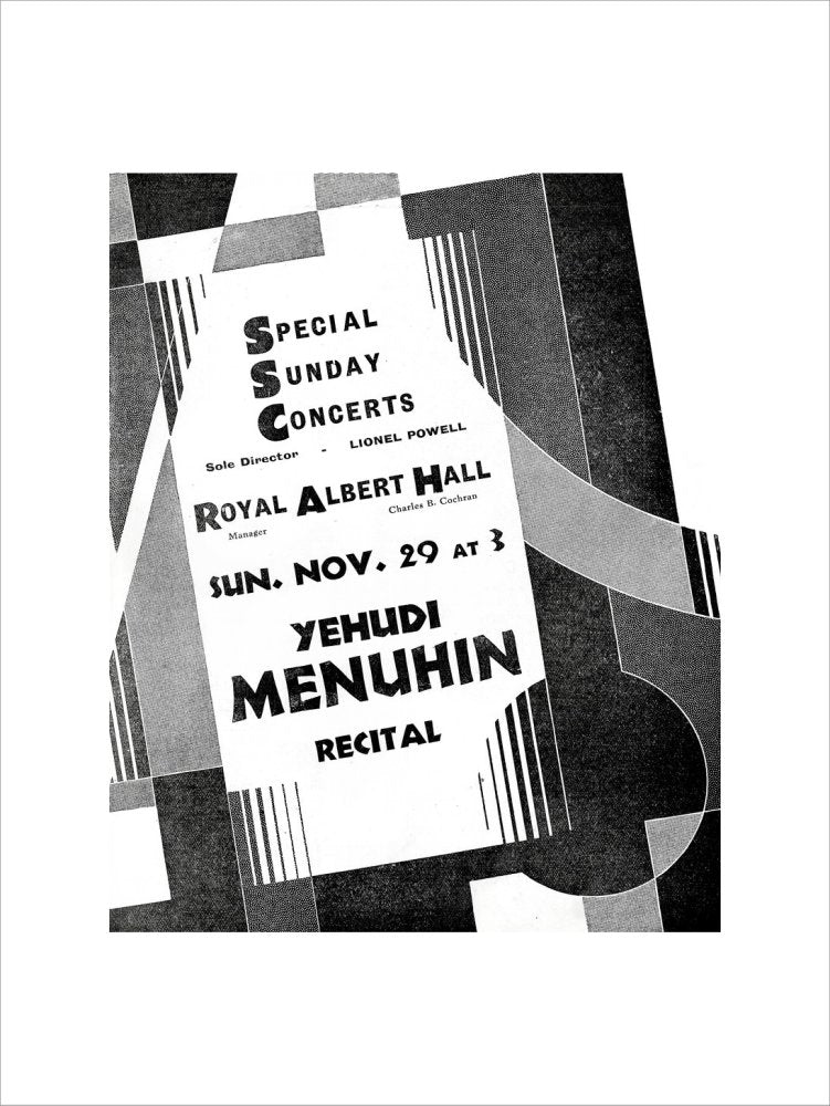 Programme for Special Sunday Concerts (1931-1932 Season) - Yehudi Menuhin, 29 November 1931 - Royal Albert Hall