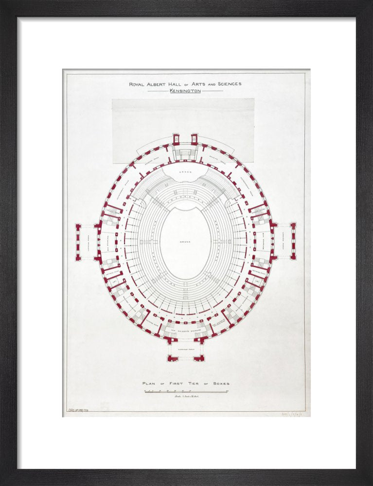 Building drawing of the Royal Albert Hall - Royal Albert Hall