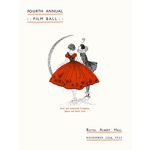 Programme for Fourth Annual Film Ball, 22 November 1933 - Royal Albert Hall