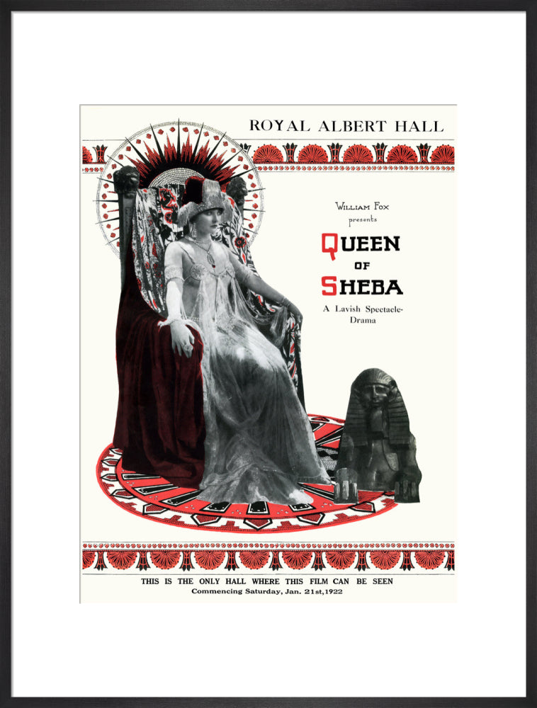 William Fox Presents 'Queen of Sheba' Art Print