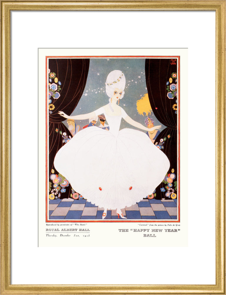 The Sphere and Tatler Ball 'The Happy New Year' Ball' Art Print