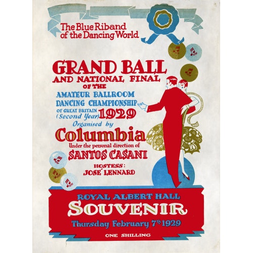 Programme for The Grand Ball and 1929 National Final of the Amateur Ballroom Dancing Championship, 7 February 1929 - Royal Albert Hall