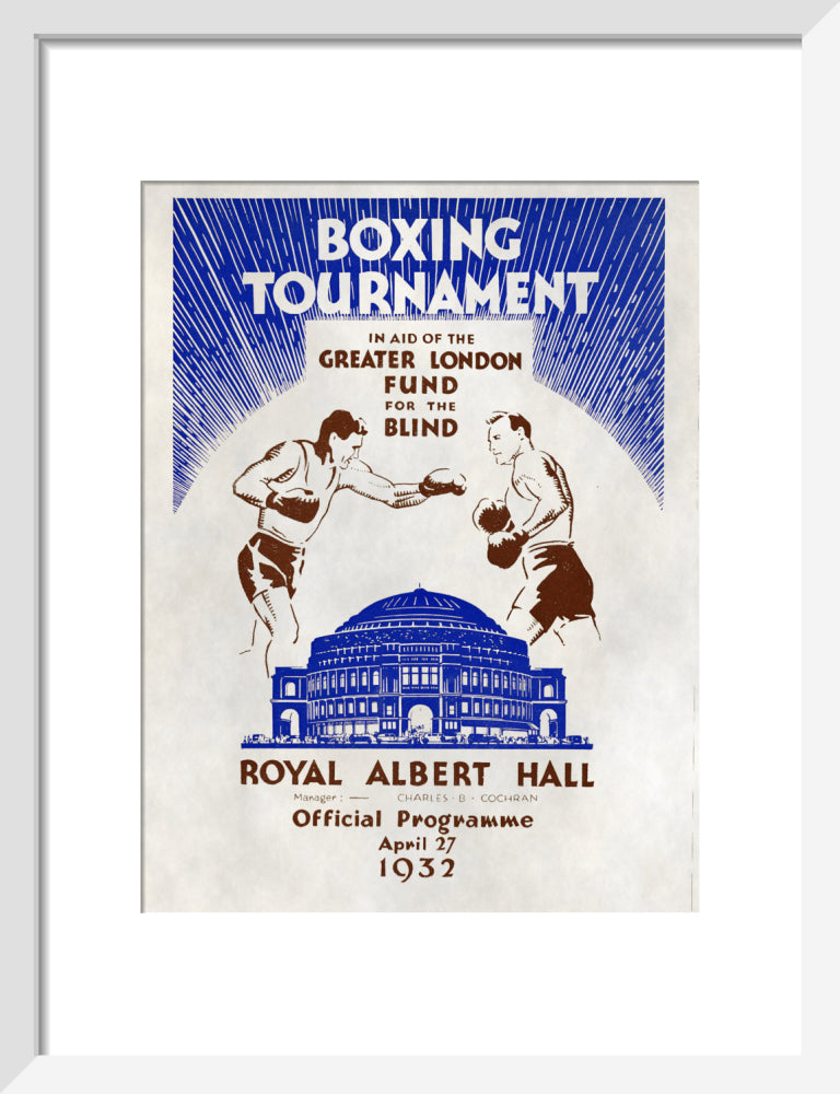 Boxing Tournament in aid of the Greater London Fund for the Blind Art Print