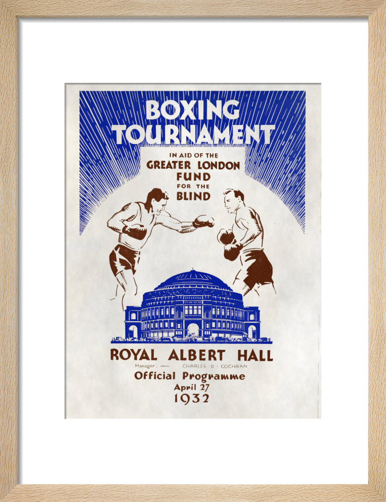 Boxing Tournament in aid of the Greater London Fund for the Blind Art Print
