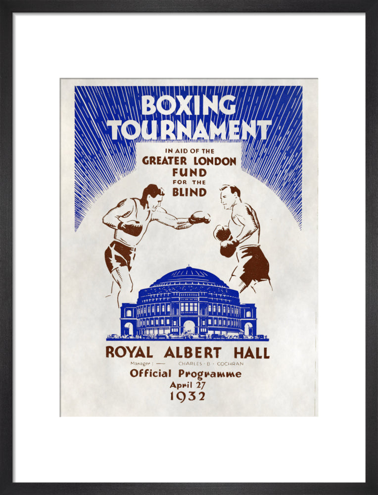 Boxing Tournament in aid of the Greater London Fund for the Blind Art Print