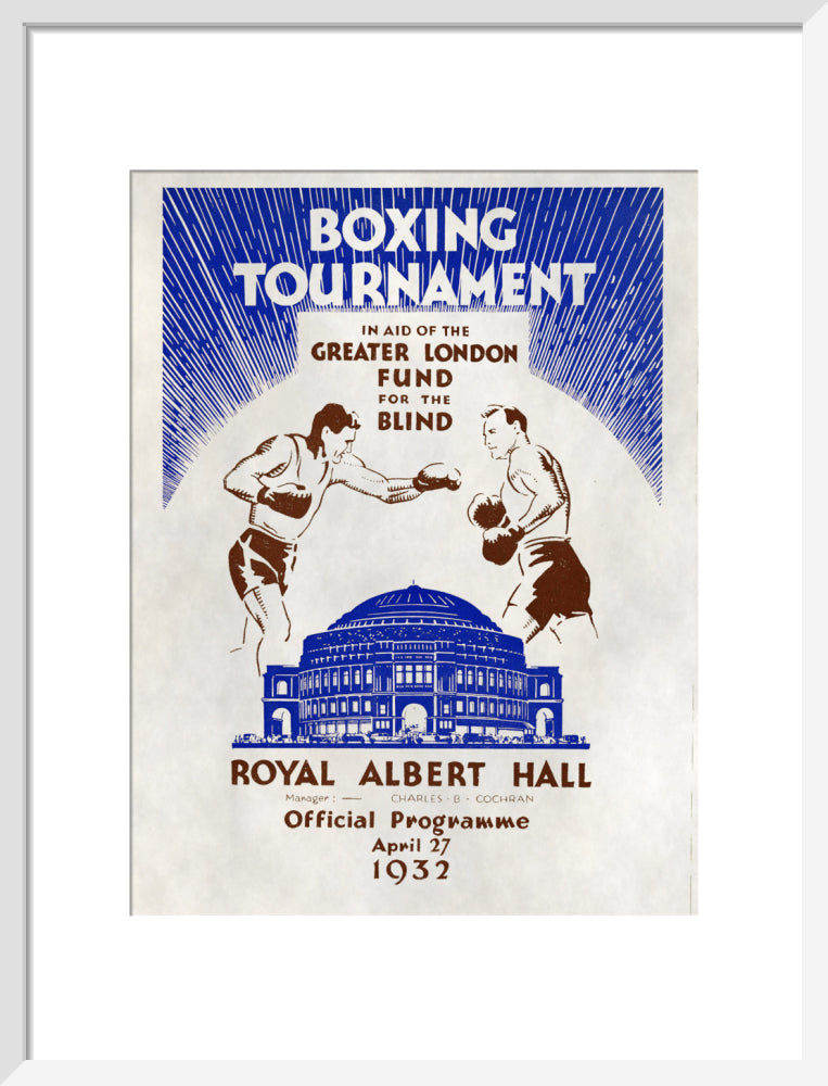 Boxing Tournament in aid of the Greater London Fund for the Blind Art Print