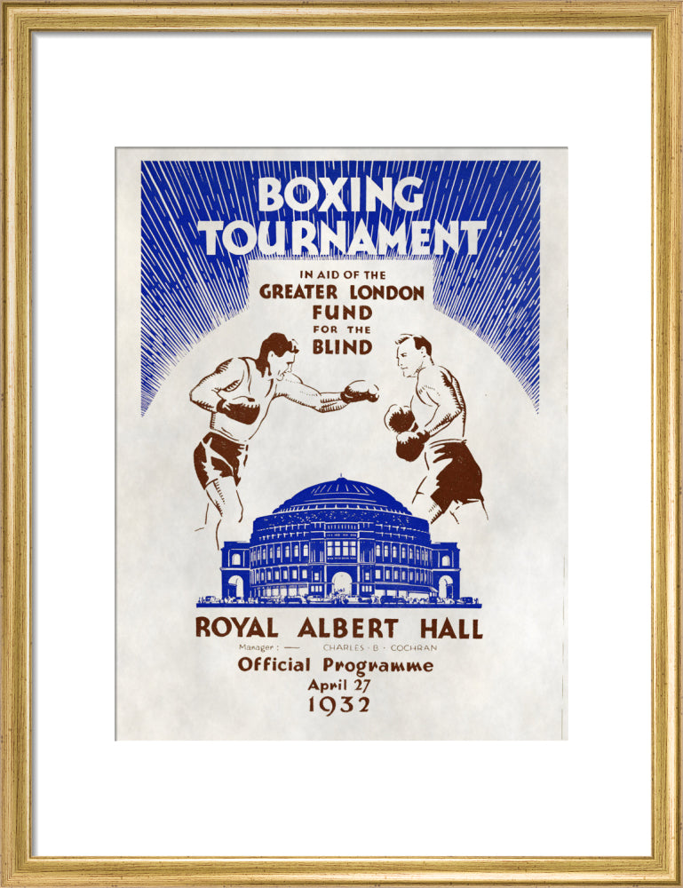 Boxing Tournament in aid of the Greater London Fund for the Blind Art Print