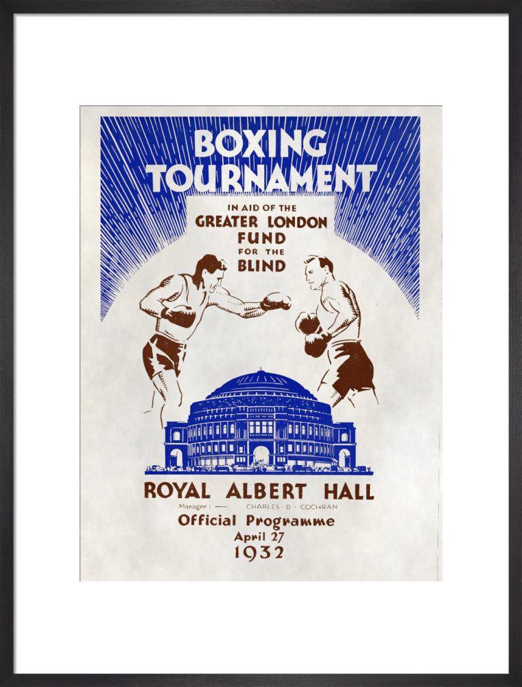 Boxing Tournament in aid of the Greater London Fund for the Blind Art Print