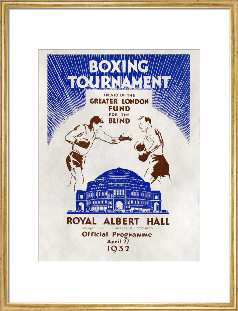 Boxing Tournament in aid of the Greater London Fund for the Blind Art Print