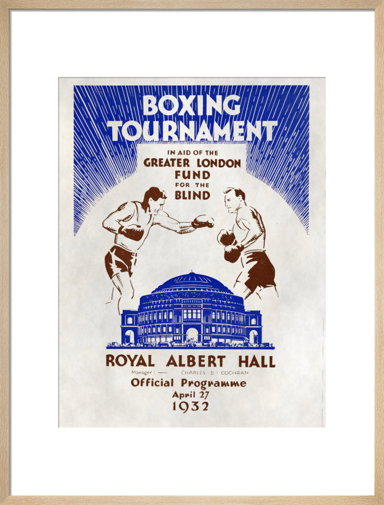 Boxing Tournament in aid of the Greater London Fund for the Blind Art Print