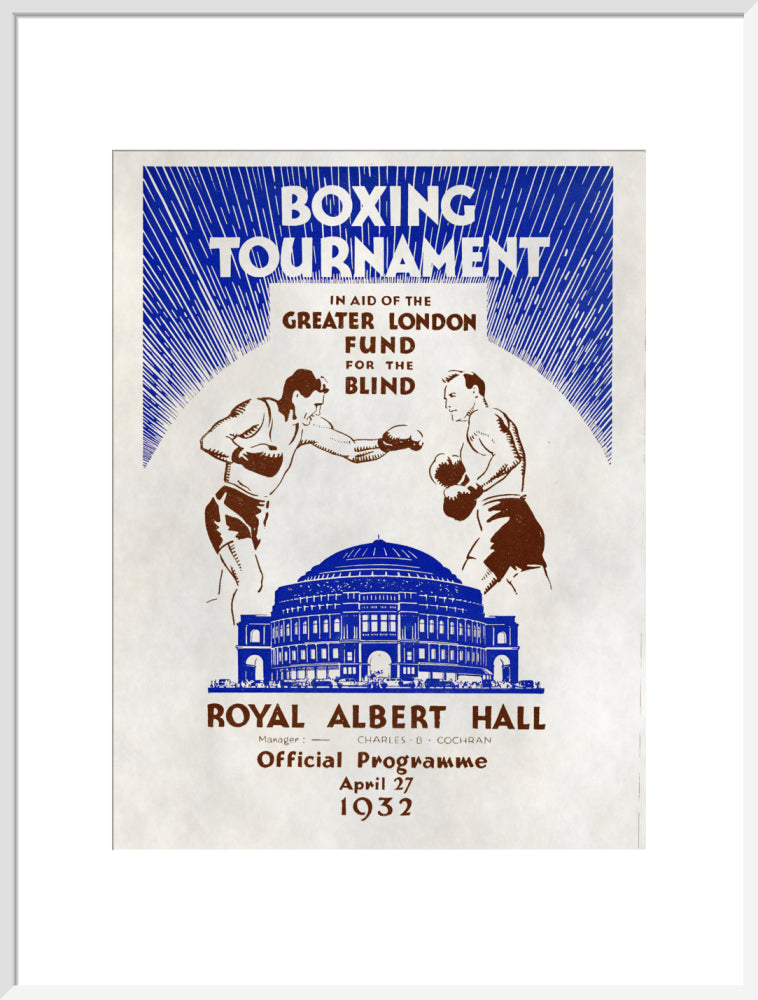 Boxing Tournament in aid of the Greater London Fund for the Blind Art Print