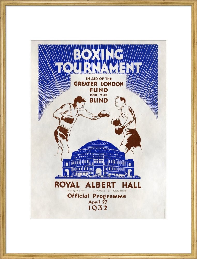 Boxing Tournament in aid of the Greater London Fund for the Blind Art Print
