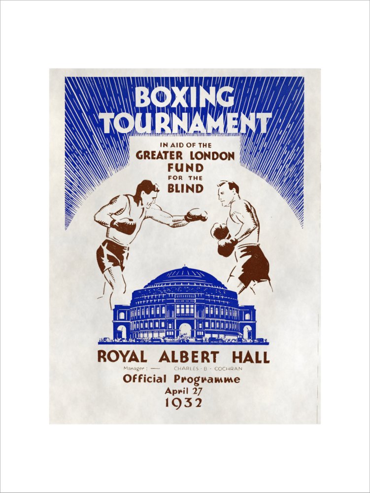 Boxing Tournament in aid of the Greater London Fund for the Blind Art Print