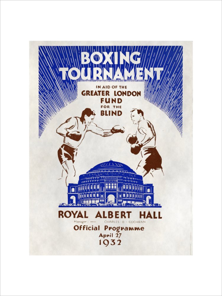 Boxing Tournament in aid of the Greater London Fund for the Blind Art Print