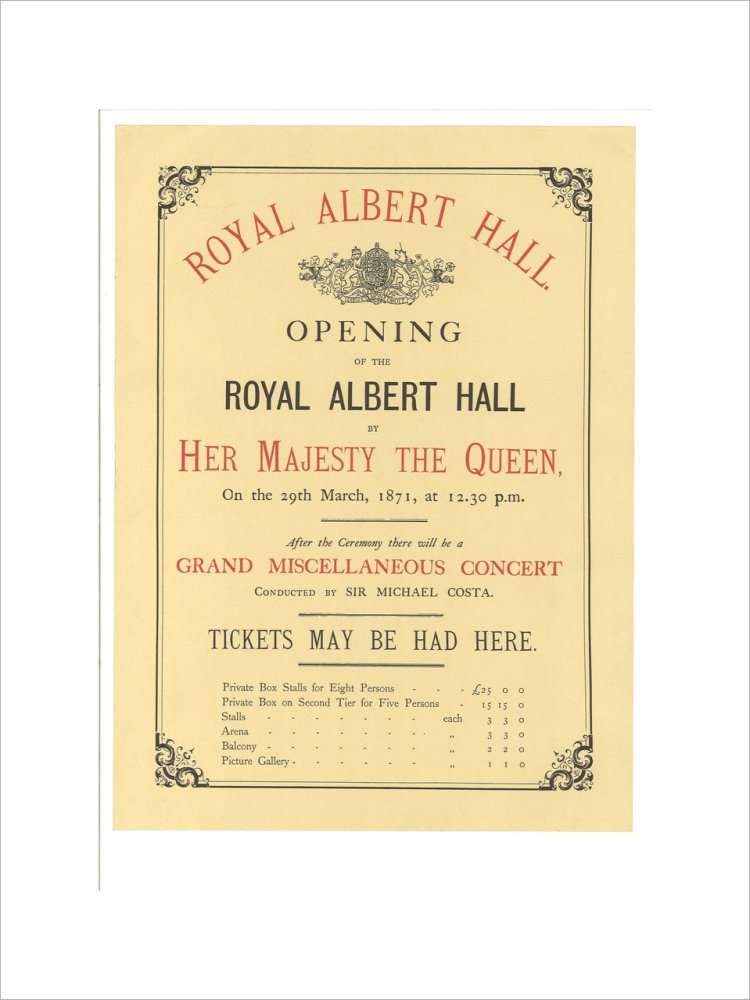 Opening of the Royal Albert Hall Art Print