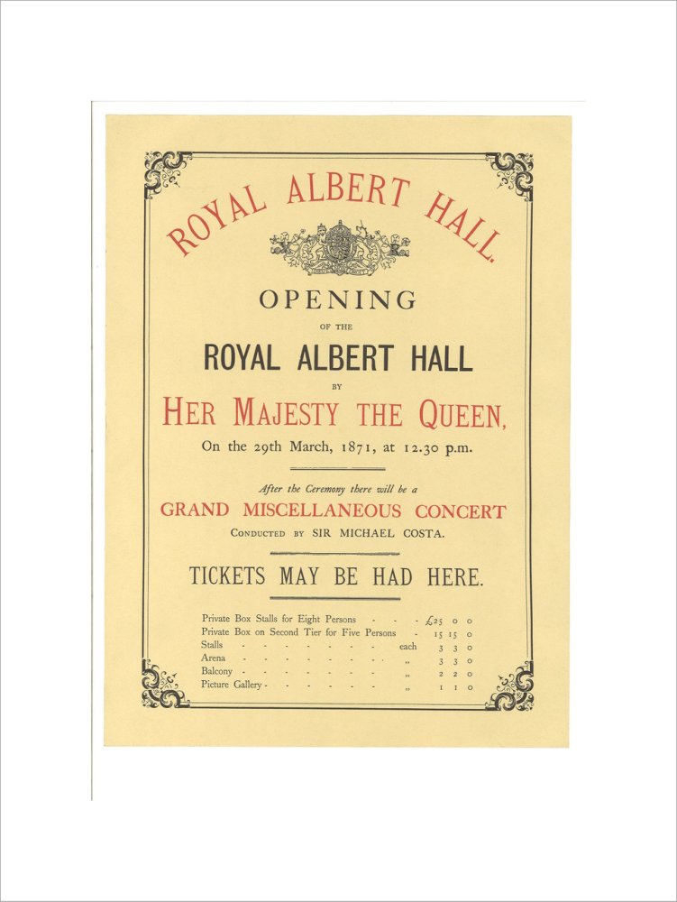 Opening of the Royal Albert Hall Art Print