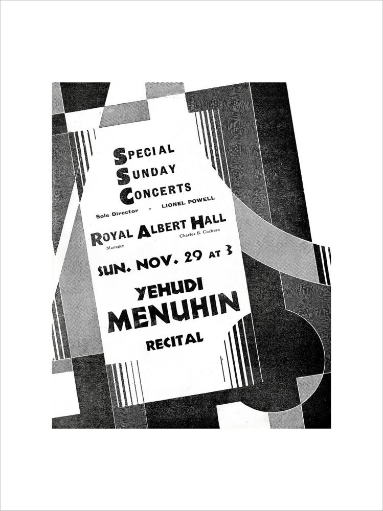 Yehudi Menuhin's Special Sunday Concerts (1931-1932 Season) Art Print