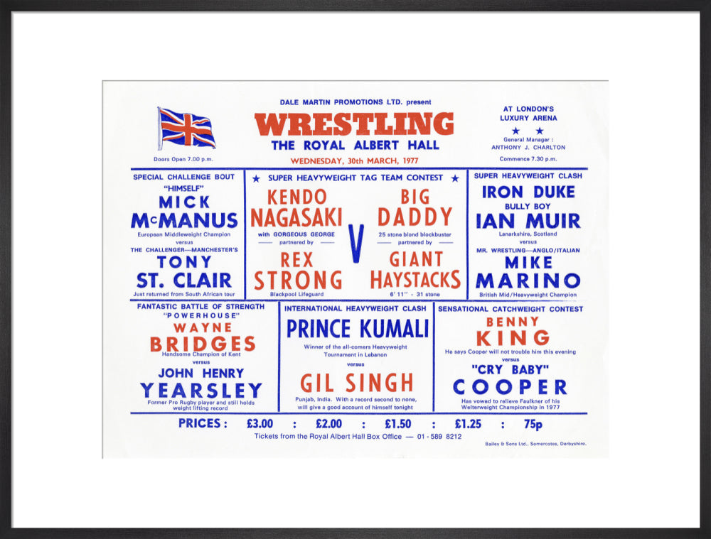 Wrestling Spectacular Art Print