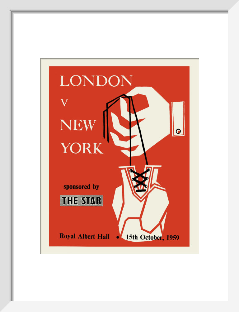 London v New York, London Amateur Boxing Association Art Print