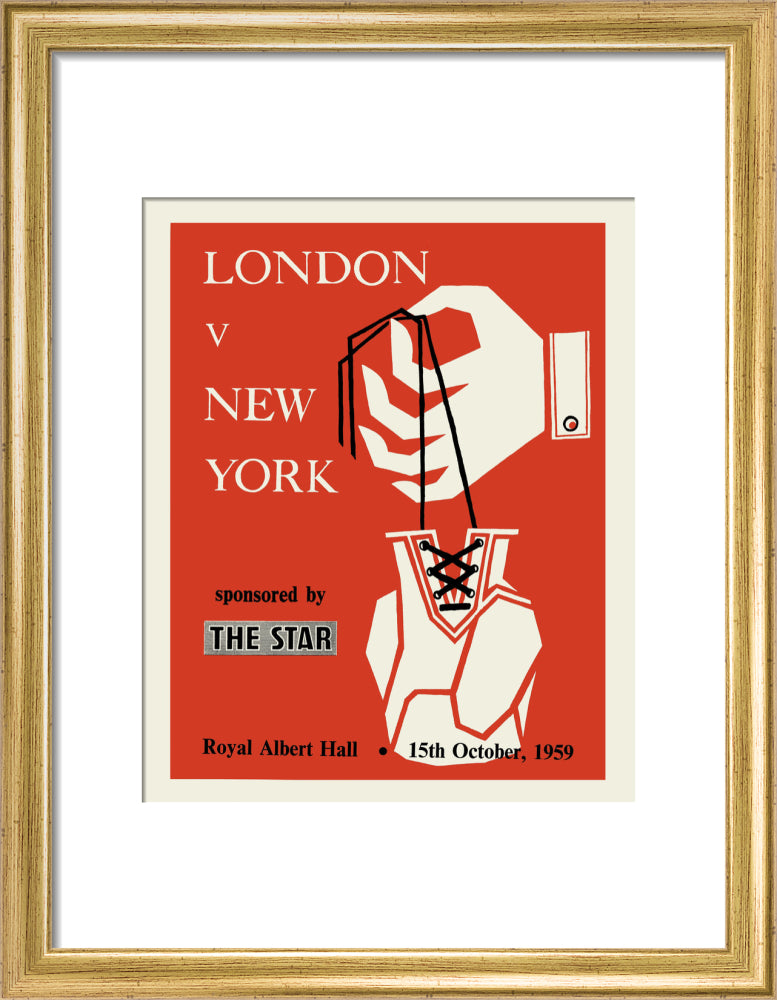 London v New York, London Amateur Boxing Association Art Print