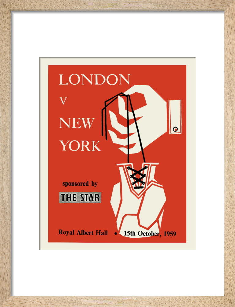 London v New York, London Amateur Boxing Association Art Print