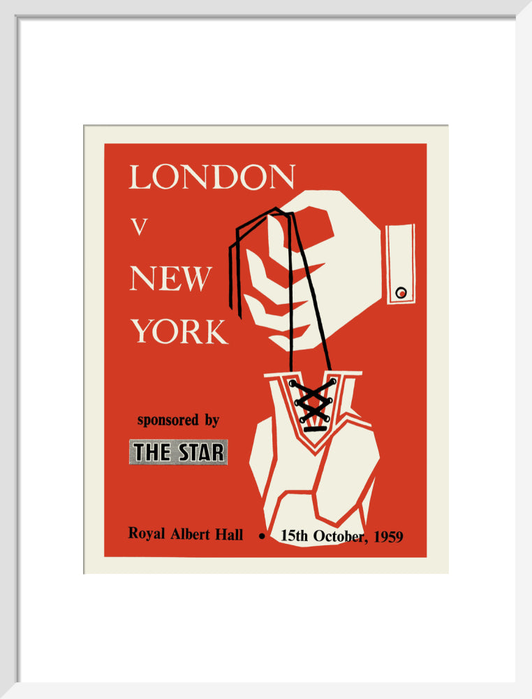 London v New York, London Amateur Boxing Association Art Print