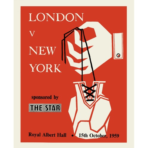 Programme for London v New York - London Amateur Boxing Association, 15 October 1959 - Royal Albert Hall