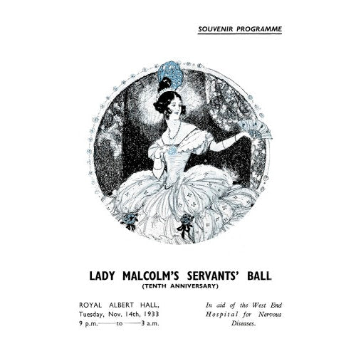 Programme for Lady Malcolm's Servants' Ball (Tenth Anniversary), 14 November 1933 - Royal Albert Hall