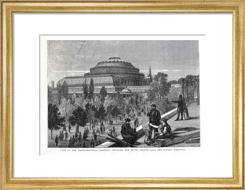 Exterior of the Royal Albert Hall from the Royal Horticultural Society Gardens Art Print