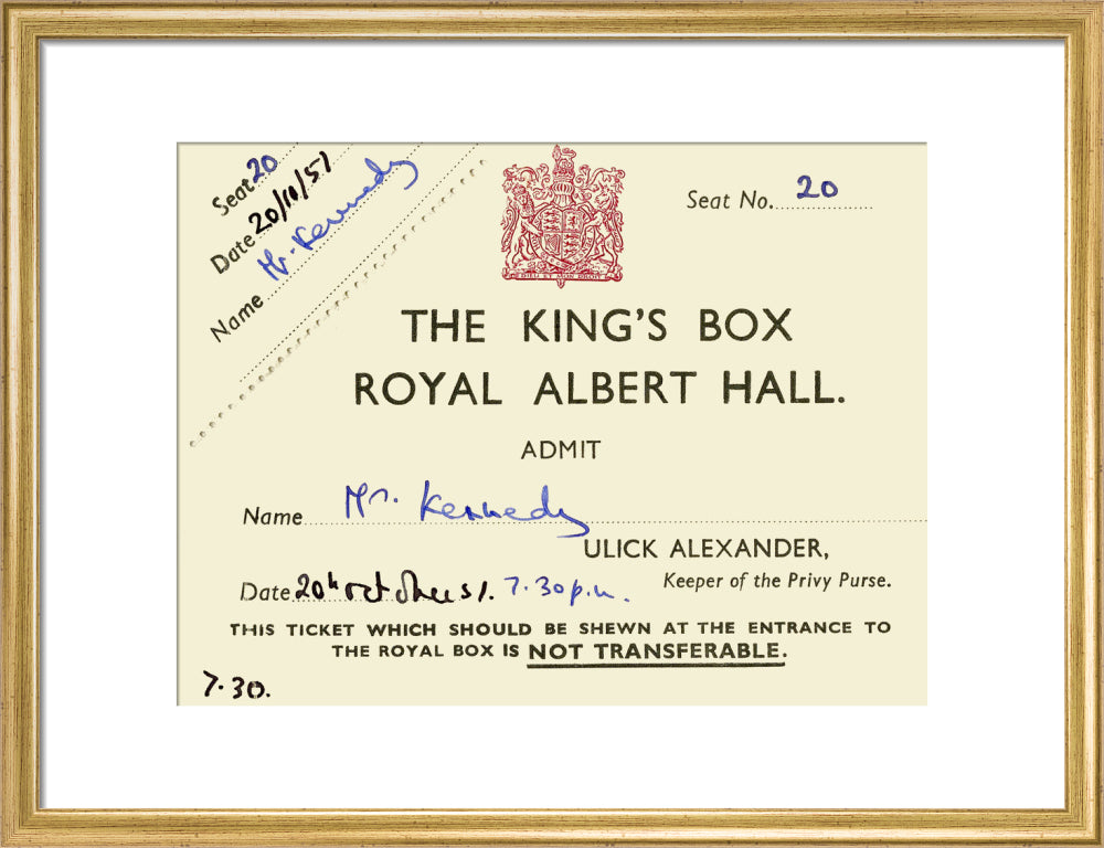 Concert Ticket featuring Pouishnoff, George Weldon and the London Philharmonic Orchestra Art Print