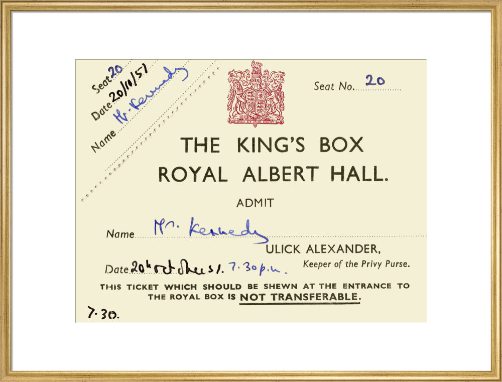 Concert Ticket featuring Pouishnoff, George Weldon and the London Philharmonic Orchestra Art Print