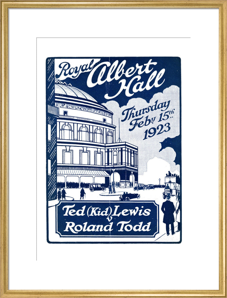 Boxing Contest, Ted 'Kid' Lewis v Roland Todd Art Print