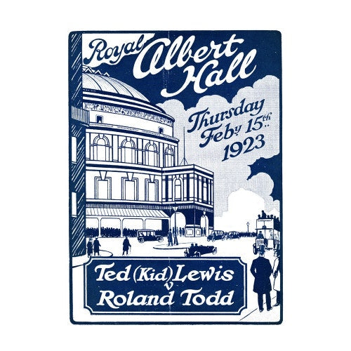 Programme for Boxing Contest - Ted 'Kid' Lewis v Roland Todd, 15 February 1923 - Royal Albert Hall