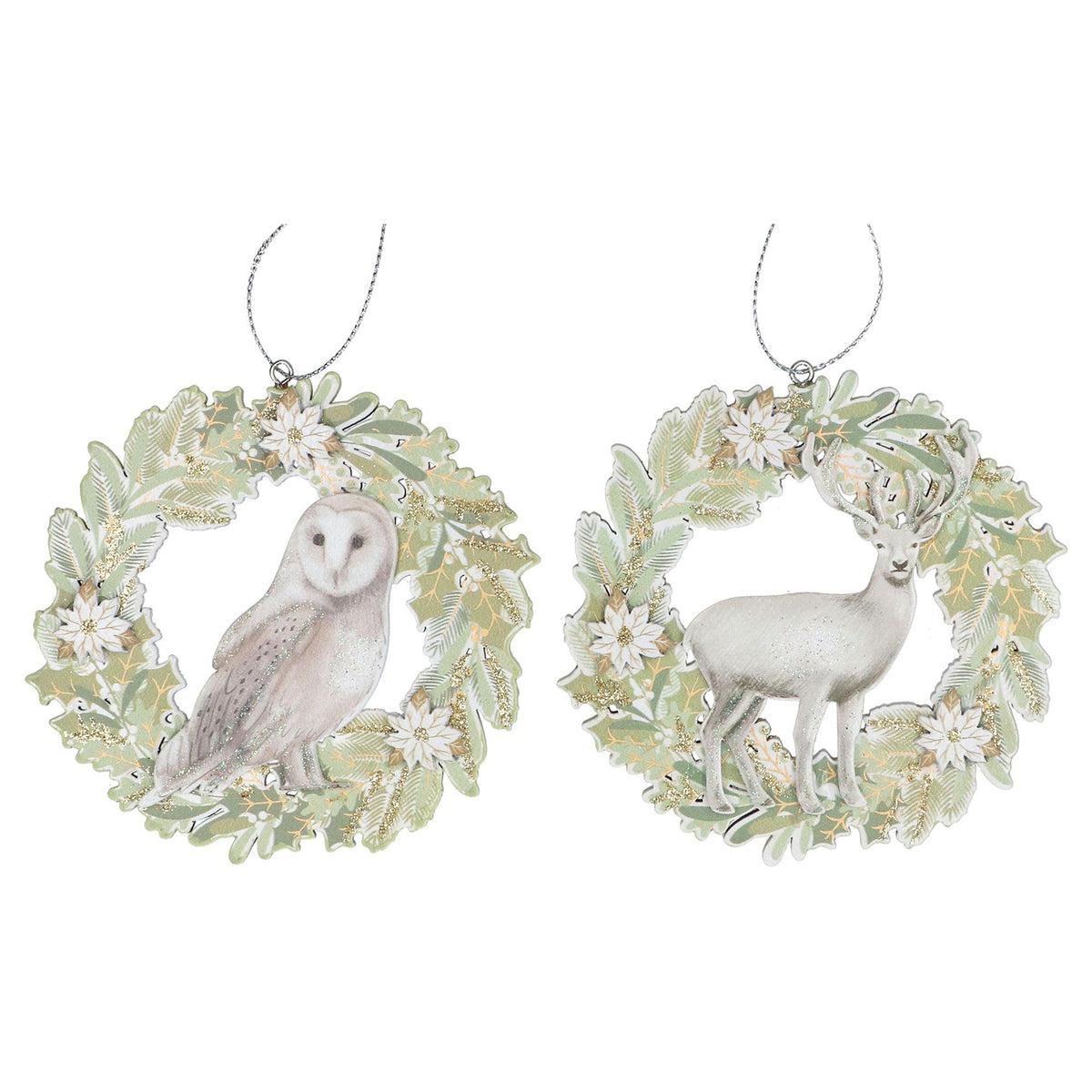Owl/ Deer wood decoration