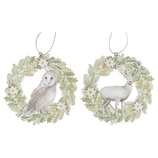 Owl/ Deer wood decoration