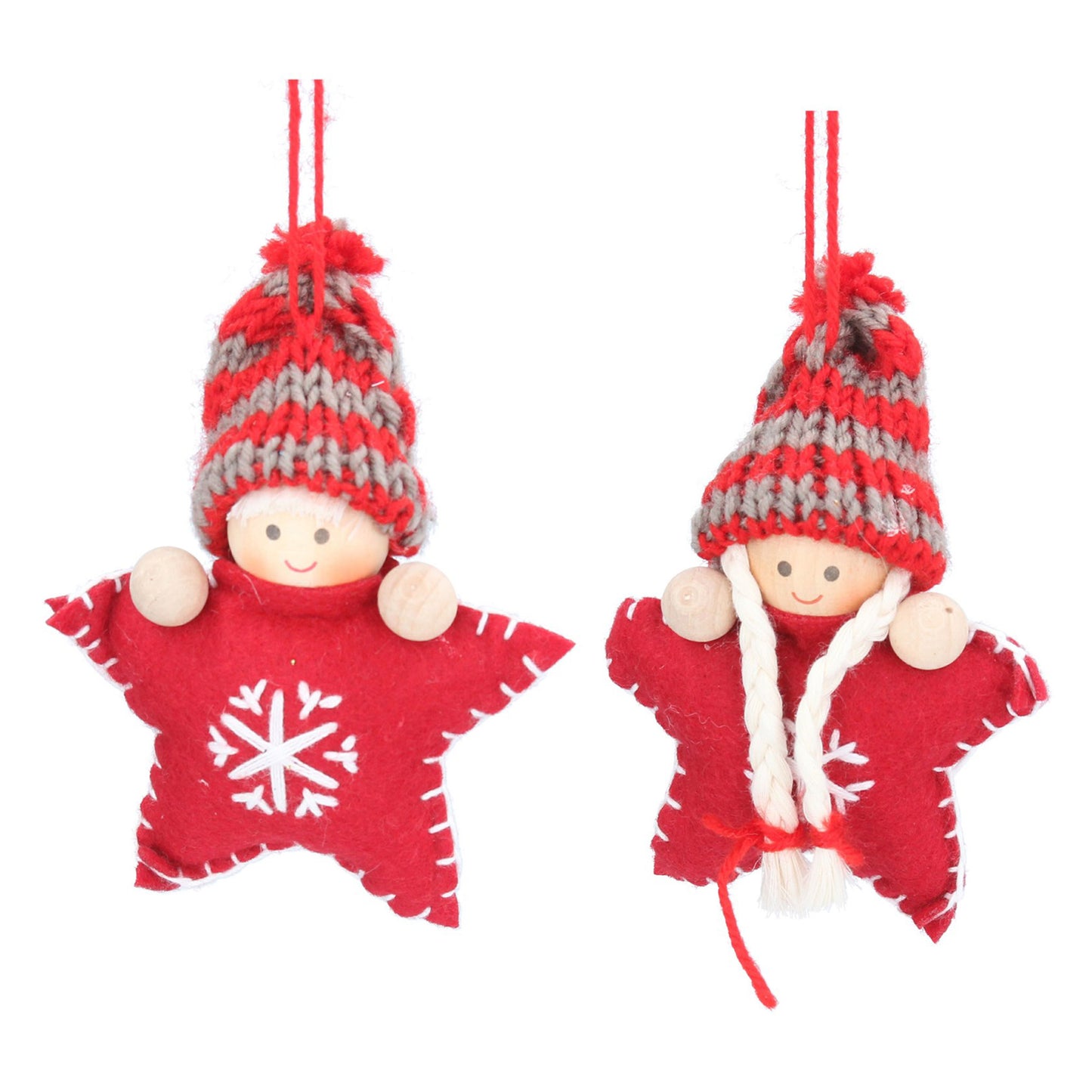 Red Fabric Boy/Girl Mini Star Decoration