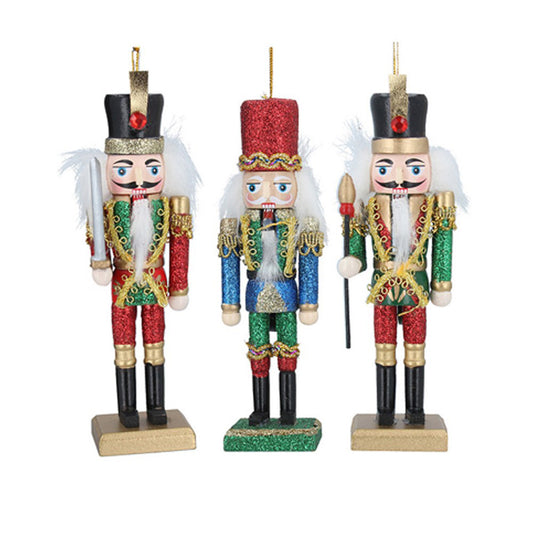 Coloured Wood Nutcracker Decoration