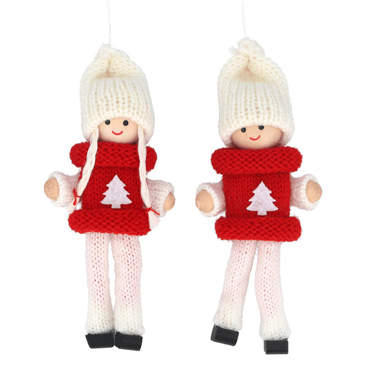 Knitted Boy/Girl Tree Jumper Decoration